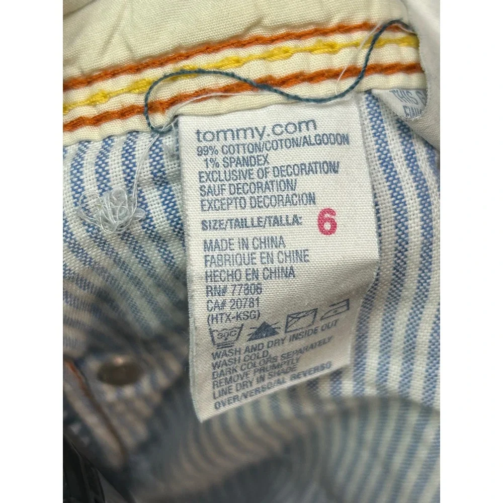 Tommy Hilfiger Stretch Low Rise Bootcut Jeans Women's Size 6 Light Wash - Picture 7 of 9